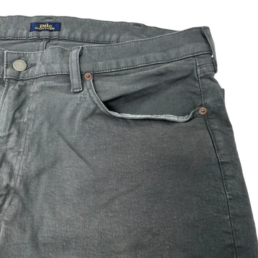 $168 Polo Ralph Lauren Jeans Mens‎ The Hampton Relaxed Straight Gray 38x32